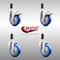 Service Caster 4 Inch 316SS Blue Poly Swivel 1 Inch Expanding Stem Caster Lock Brake, 2PK SS316TTLEX20S414-PPUB-BLUE-2-S-2-1 - alternate 2